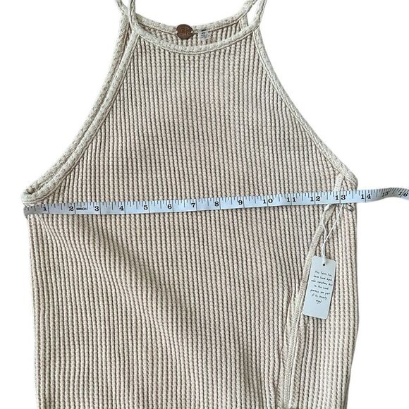 The Free People One Katya Thermal Mini Dress Cream Size Small NWT - Picture 7 of 10